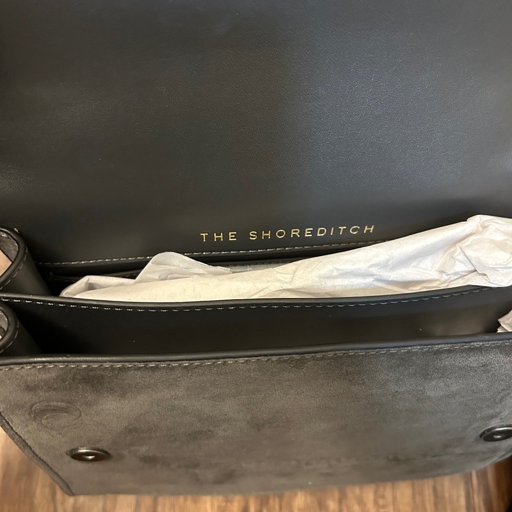 Kurt Geiger Charcoal Suede Crossbody “The Shoreditch” Bag - Picture 7 of 9